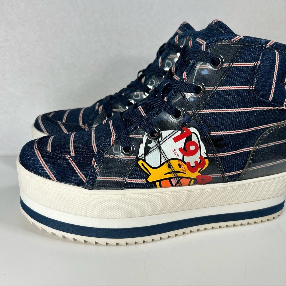 Disney Donald Duck Platform Lace Up Sneaker Shoes Call It Spring; Women’s Sz 7.5 - Picture 6 of 16